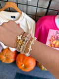 Shanna Cross Charm Mixed Bead Bracelet Set