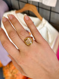 Brittany 18K Stainless Steel Floral Ring