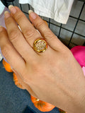 Brittany 18K Stainless Steel Floral Ring