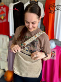 Patty Aztec Guitar Shoulder Strap Corduroy Tote Bag