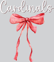 Original Cardinals Bow Transfer Design