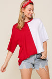 Lynette Game Day Split Color Top