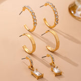 Saundra Crystal-Accented Gold Hoop Earring Set