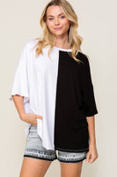 Lynette Game Day Split Color Top