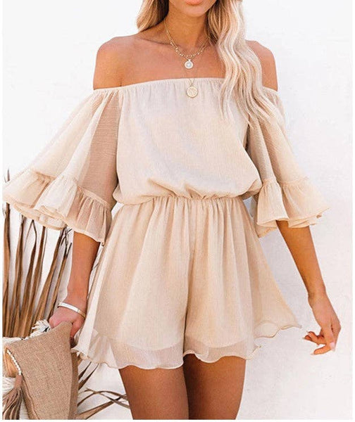 Nora Off Shoulder Bell Sleeve Romper