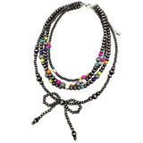 Pat Style Multicolor Navajo Beads Multi Necklace