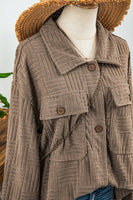 Georgia Button-up Shacket with Chest Pockets