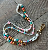 Beatrice Teach Colorful Beaded Lanyard with Breakaway Clasp