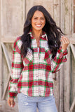 Joni Christmas Plaid Flannel Shacket