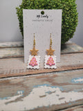 Olivia Pretty Pink Stamp Earrings