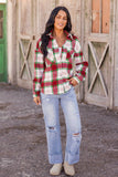 Joni Christmas Plaid Flannel Shacket