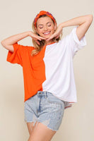 Lynette Game Day Split Color Top