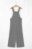 Courtney Checkered Wide Leg Jumpsuit w/ Pockets