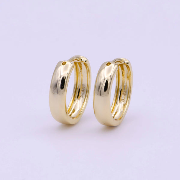 Marnie Minimalist Gold Huggie Hoop Earrings