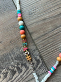 Beatrice Teach Colorful Beaded Lanyard with Breakaway Clasp