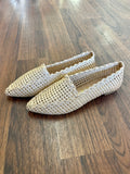 Monroe Raffia Woven Pointed-Toe Flats