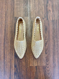 Monroe Raffia Woven Pointed-Toe Flats