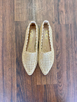 Monroe Raffia Woven Pointed-Toe Flats