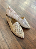 Monroe Raffia Woven Pointed-Toe Flats